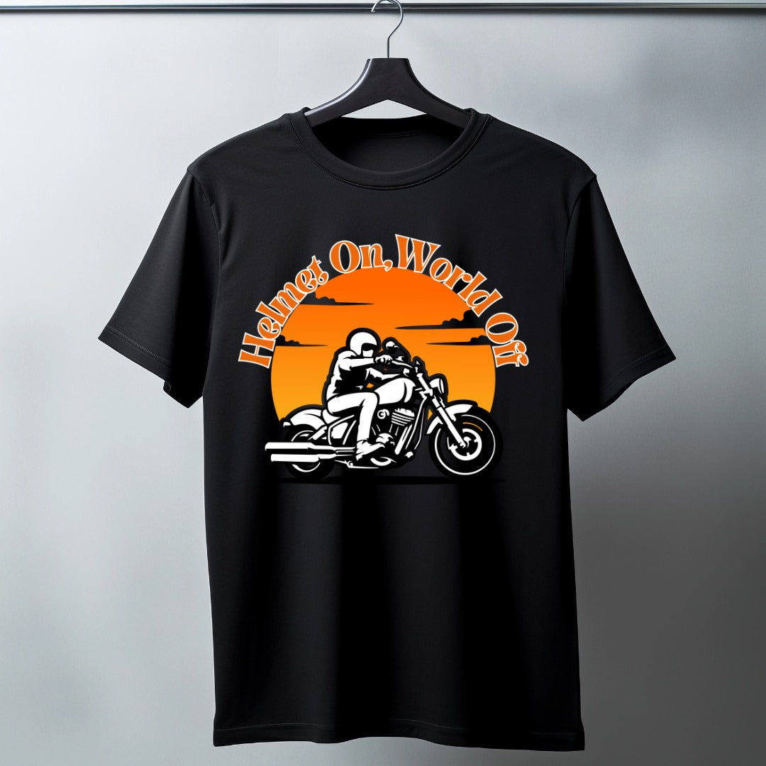 Helmet On World Off Unisex T Shirt