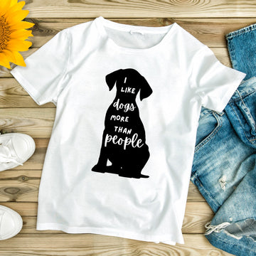 I Like Dogs More Than People Unisex T Shirt