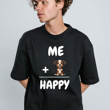 Me + Dog = Happy Unisex T Shirt