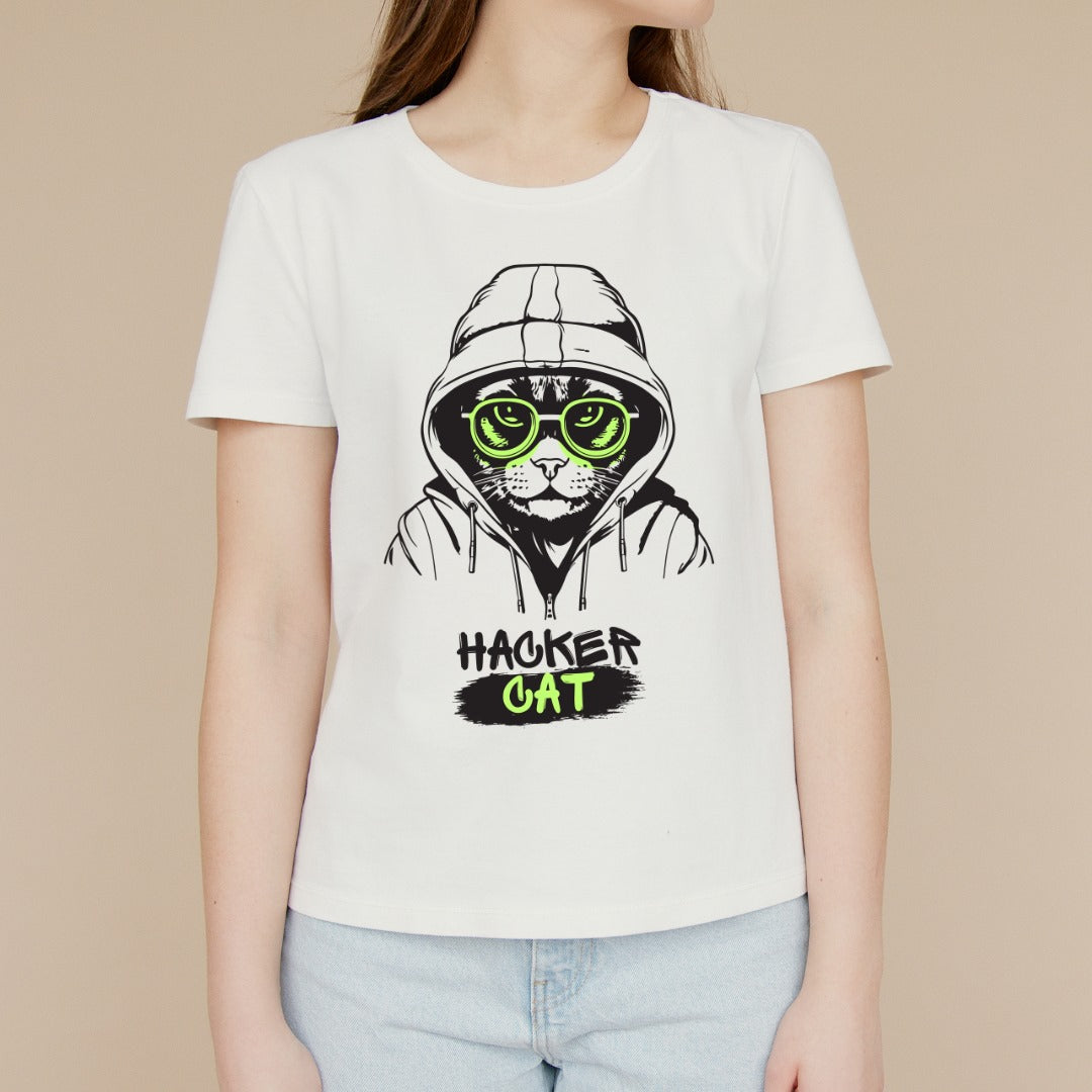 Hacker Cat Unisex T Shirt