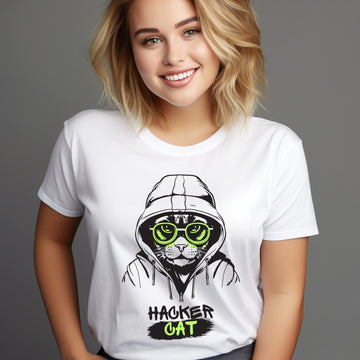 Hacker Cat Unisex T Shirt