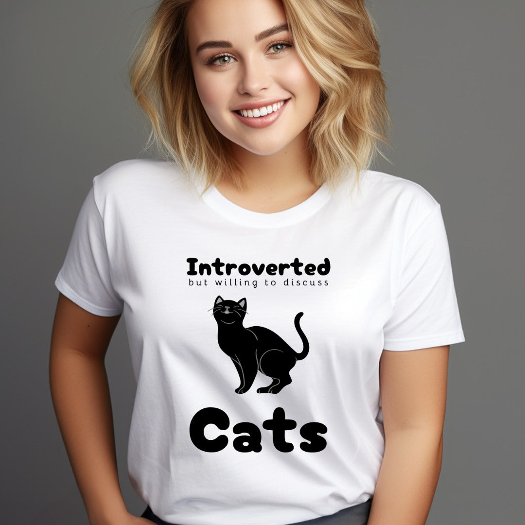 Introverted But Willingly To Discuss Cats Unisex T Shirt