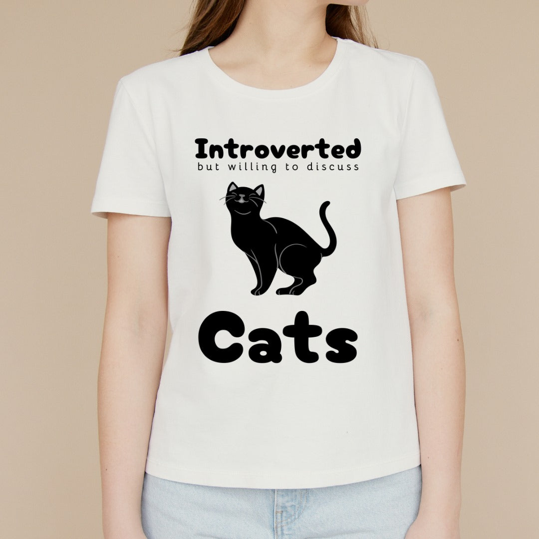 Introverted But Willingly To Discuss Cats Unisex T Shirt