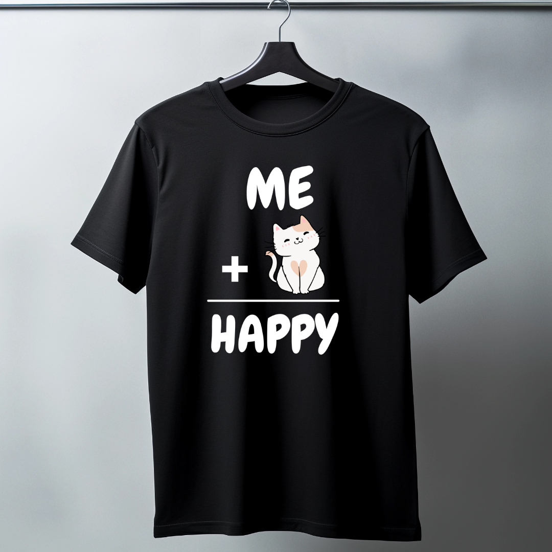 Me + Cat = Happy Unisex T Shirt